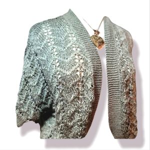 EUC| CHICO'S KNIT SHRUG DOLMAN CROP CARDI SZ 2